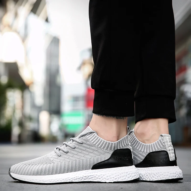 Дышащие кроссовки для мужчин черные и белые спортивные Zapatos corrientes de verano Red chaussure