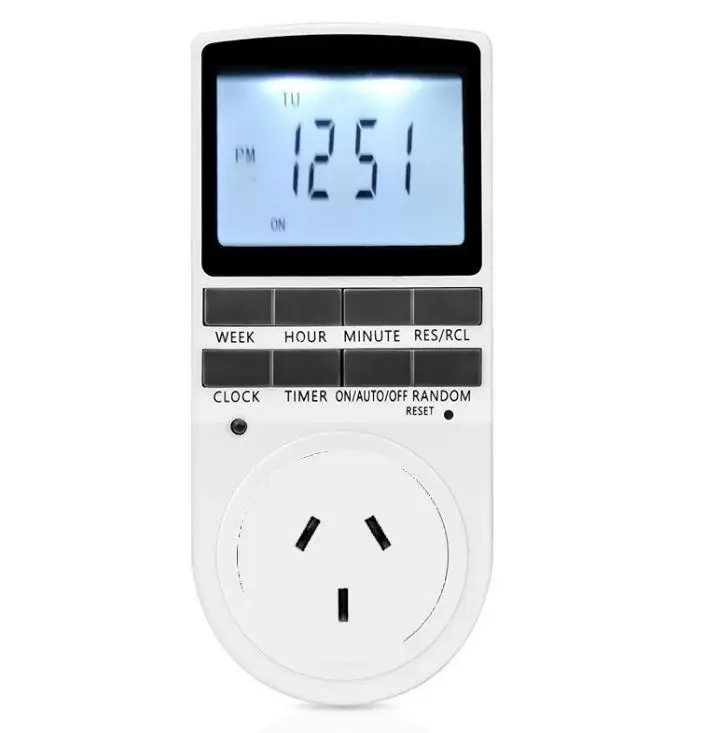 

Mini Digital LCD 230V 16A Timer Switch Socket Outlet Plug-in Time Control for Kitchen Electric Appliance EU Plug with Colock