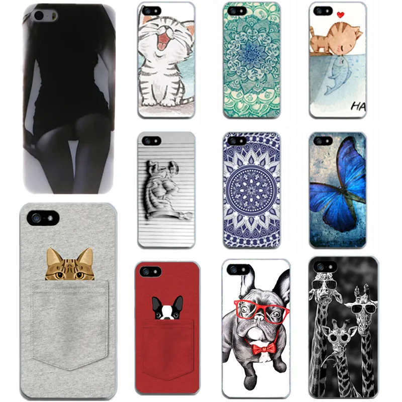 Мягкие TPU Цветы Чехол Для iphone 5 5s SE Прекрасный Дейзи Pattern Прозрачный Стороны