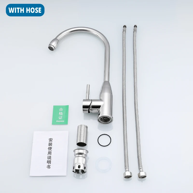 IVRICH Mirror Polished Kitchen Faucet Stainless Sink kitchen tap Hot and Cold Kitchen Mixer Ceramic Core Vessel Faucet ML103