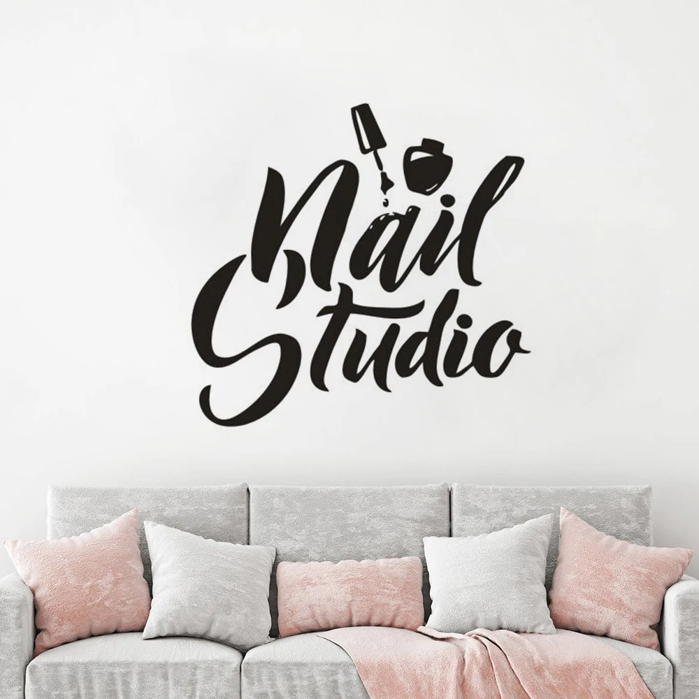 Vinyl Wall Sticker For Nail Studio Manicure Pedicure Polish Vinyl Wall