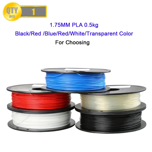 

5 Colors for Choose PLA 1.75mm 0.5kg Roll Plastic Rod Ribbon Consumables Material Refills For 3D Printer/3D Pen Filament 1 piece