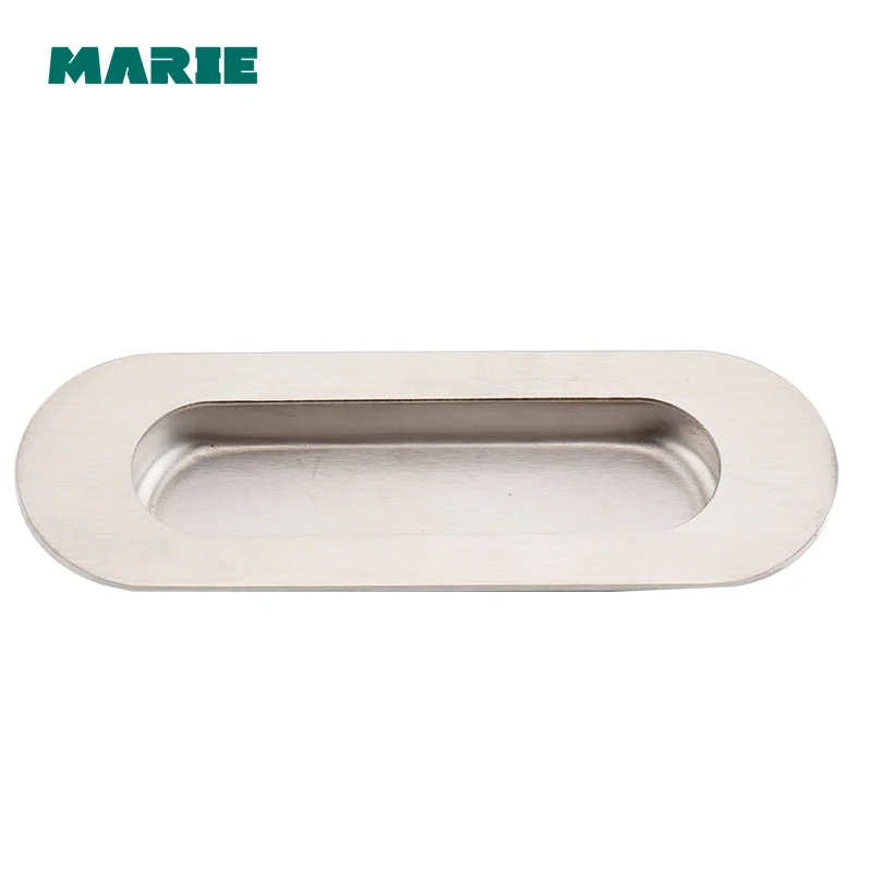 Stainless Steel Concealed Recessed Furniture Handle Round Square Kitchen Cabinet Drawer Cupboard Flush Finger Pull Door Knobs