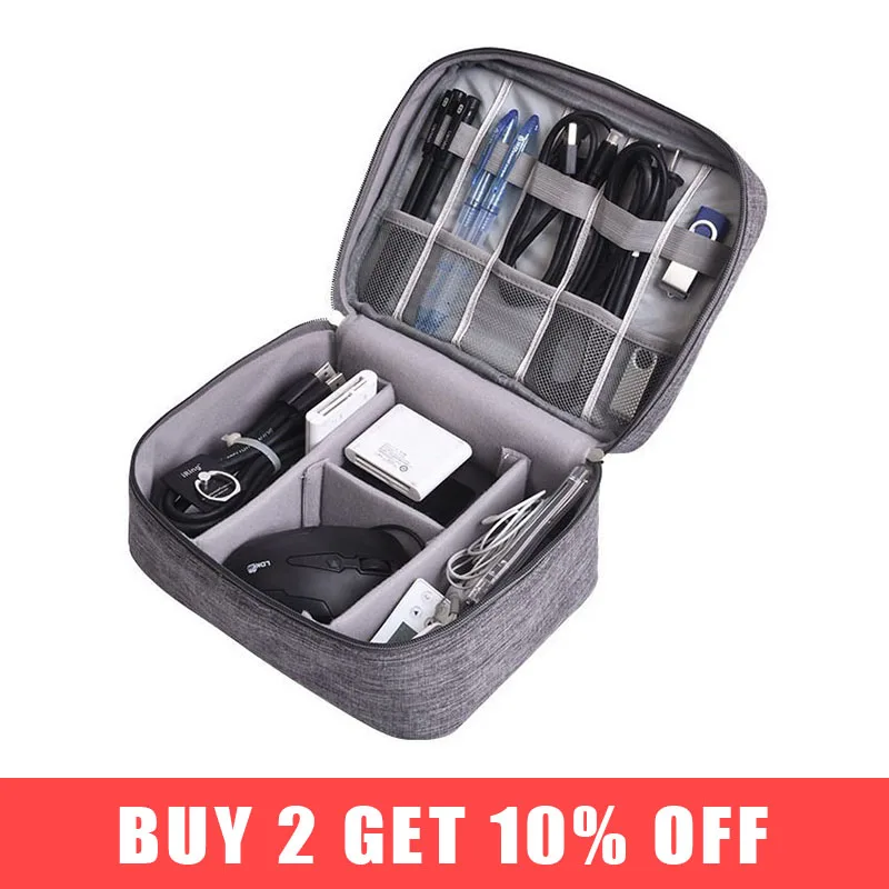 BUCHNIK Waterproof Digital Bag Portable Data Cable Earbud Mobile Power Pack Multifunction Travel Organizer Package Accessories BUCHNIK Waterproof Digital Bag Portable Data Cable Earbud Mobile Power Pack Multifunction Travel Organizer Package Accessories