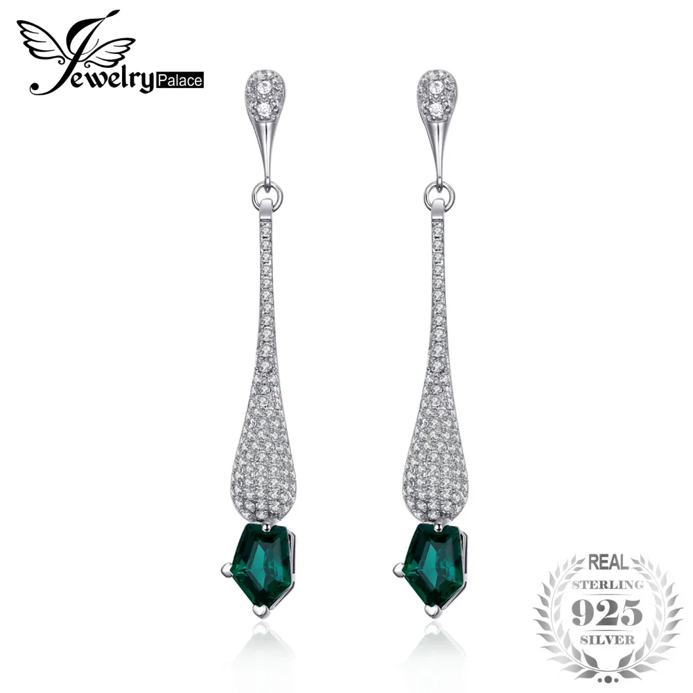 JewelryPalace 2.2ct фантазии вырезать Nano России имитации Изумрудный линейный Длинные