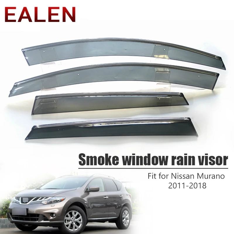 

EALEN For Nissan Murano 2011 2012 2013 2014 2015 2016 2017 2018 Deflectors Guard Accessories 4Pcs/1Set Smoke Window Rain Visor