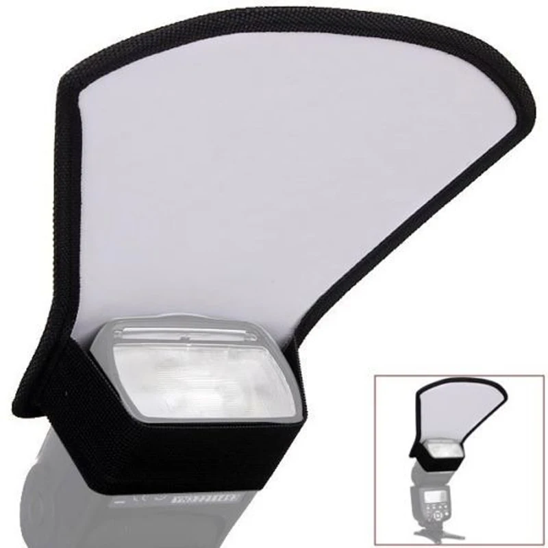 Mini Flash Diffuser Silver White Reflector for Canon Nikon Pentax Yongnuo Metz Sony Speedlight