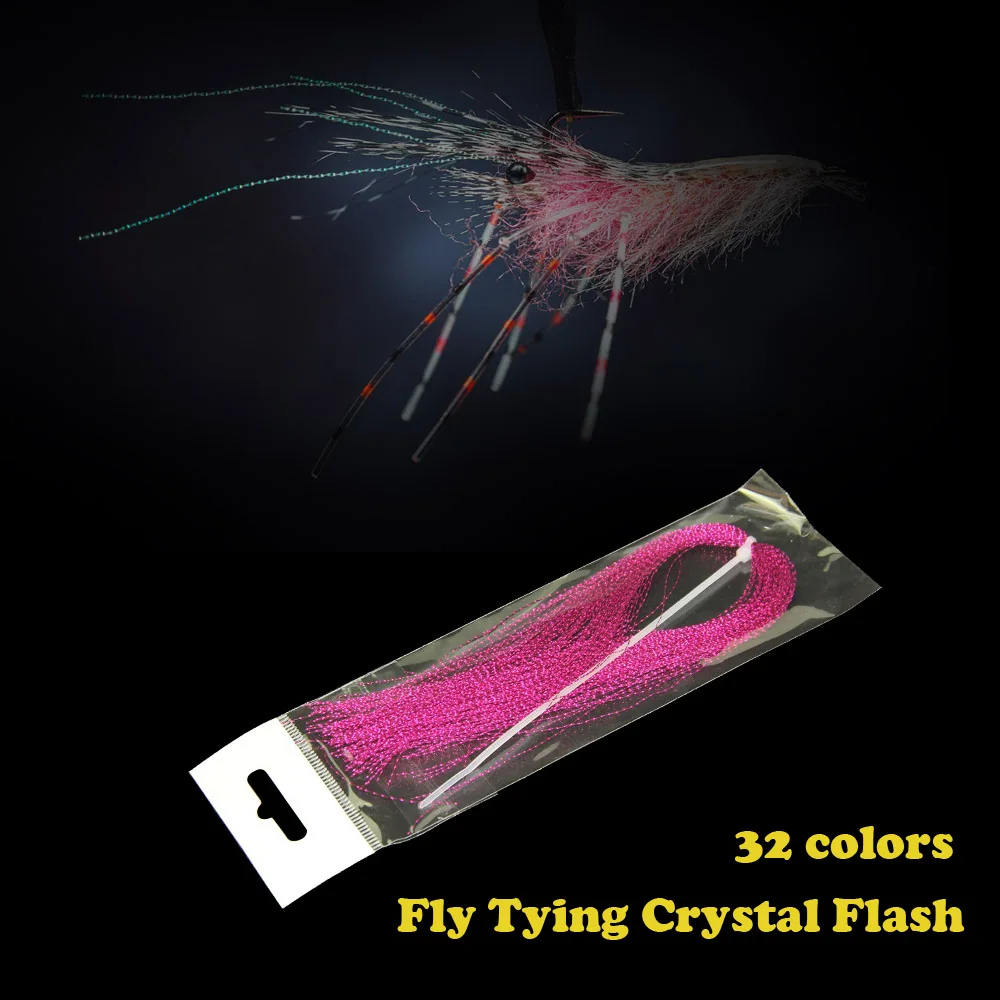 31 sáčků Fly Vázací materiál Crystal Flash Holografický Rybolov Lure Vázání Making 31 Barvy 150ks / bag Doprava zdarma