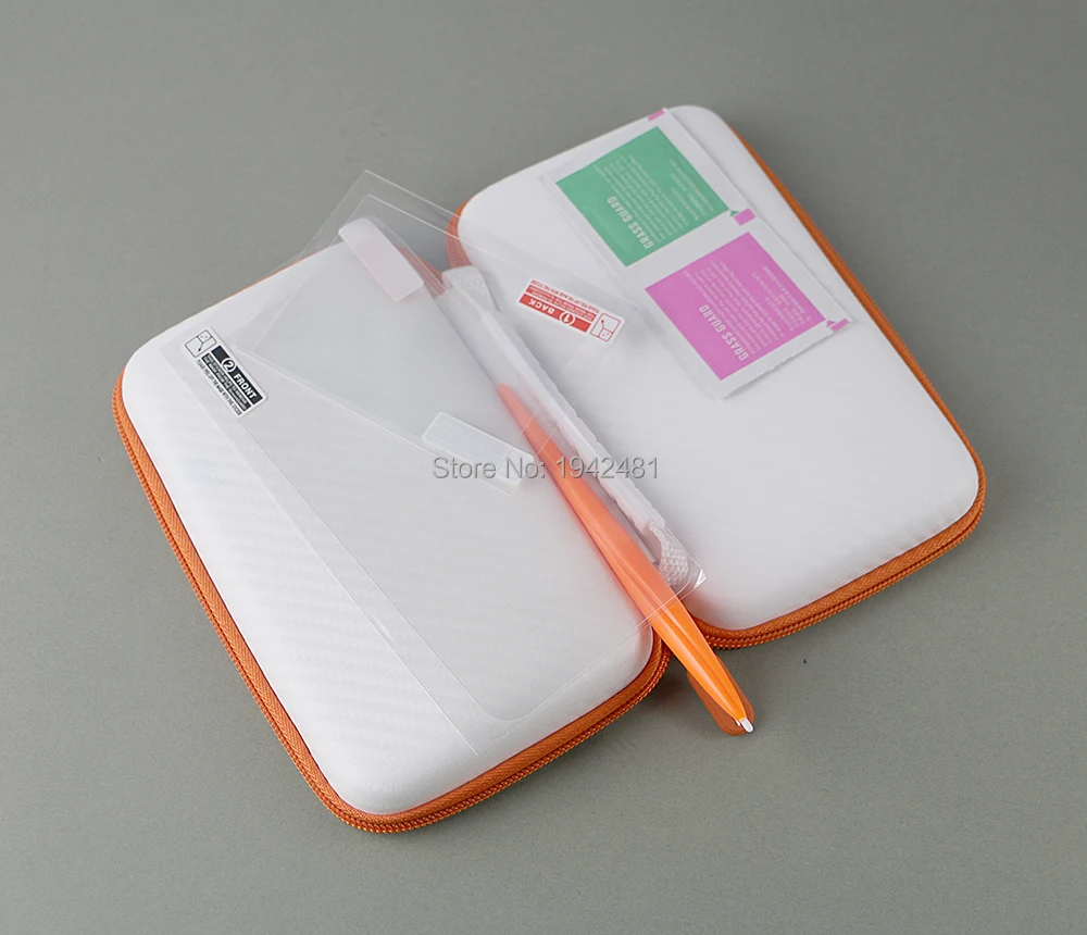 OCGAME 5X для нового 2DS XL LL набор аксессуаров 3 в 1 с белым чехлом переноски EVA + Защитная