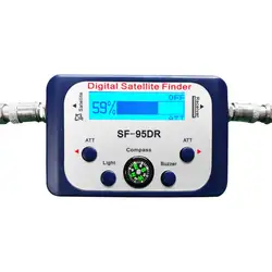 Цифровой спутниковый искатель SF-95DR измерительный прибор с поиском спутникового сигнала приемник ТВ сигнала спутниковый компас lcd FTA блюдо