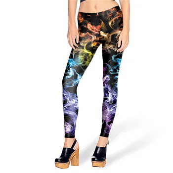 

Fashion Camouflage Leggings Women Colored smoke style Fitness Printed leggins for Women leggings