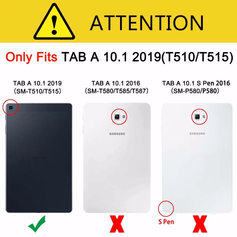Ультратонкий флип чехол для Samsung Galaxy Tab A T510 T515 10 1 дюйма 2019 дюйма|Чехлы планшетов и