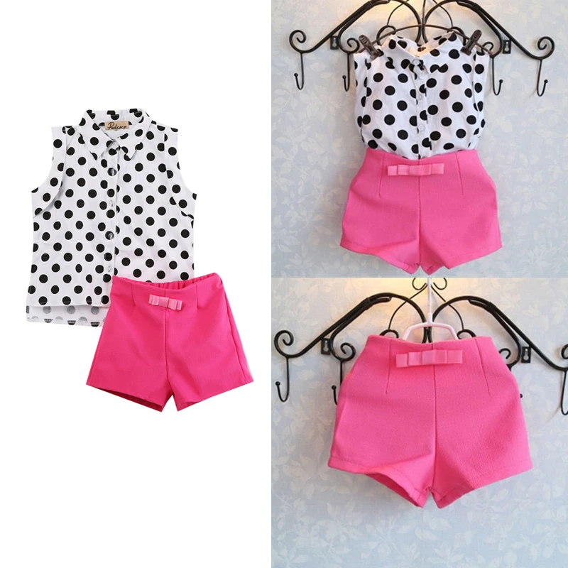 Kids Summer Toddler Baby Girl Outfits Clothes T-shirt Tops+Shorts Pants 2PCS Set
