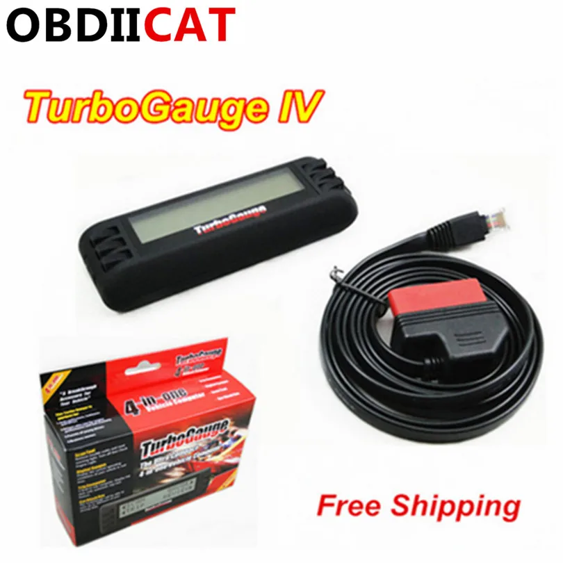 

TurboGauge IV Car Trip Scan Tool Digital Gauge 4 in 1 Vehicle Computer OBDII/EOBD TurboGauge