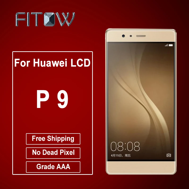 Fitow бренд Класс AAA 100% тестирование для huawei P9 Дисплей ЖК-дисплей Сенсорный экран