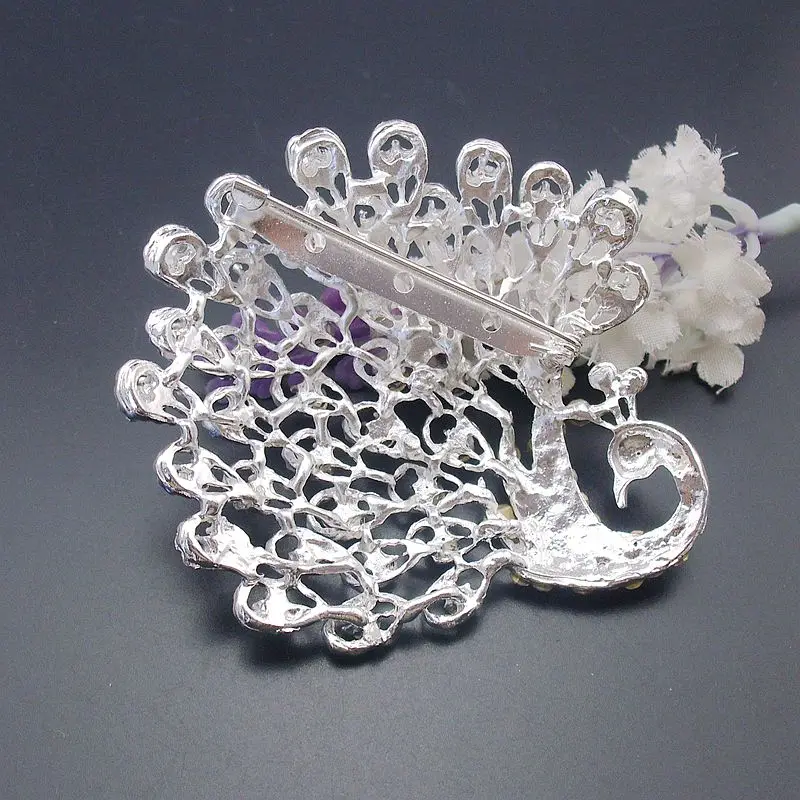 Женская большая брошь зажим для букетов и шарфов: BH7731|peacock brooches for women|brooches womenpeacock