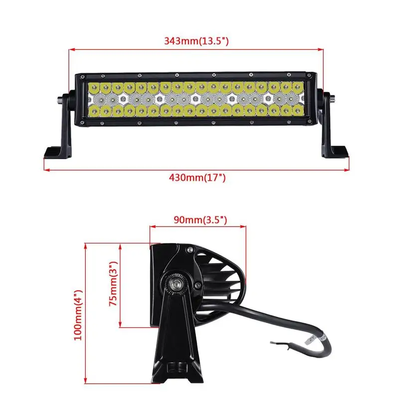 Partol 14 22 32 42 52 50 дюймов 144W 240W 360W 480W 600W 576W 3 ряда прямой светодиодный светильник бар рабочий светильник для бездорожья 4WD 4x4 лодка автомобиль