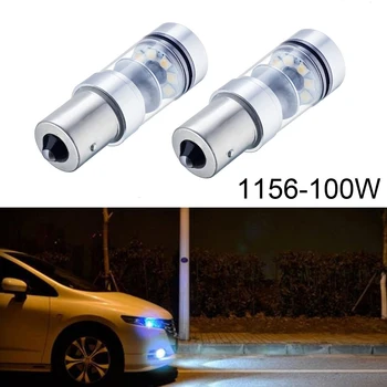 

2x Auto 1156 BA15S P21W 7506 CREE Chips 100W 6000K Car LED Backup Reverse Socket Tail Light Turning Parking DRL Free shipping