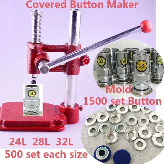 Fabric Covered Button Machine/Maker +24L 28L 32L Fabric Self Cover