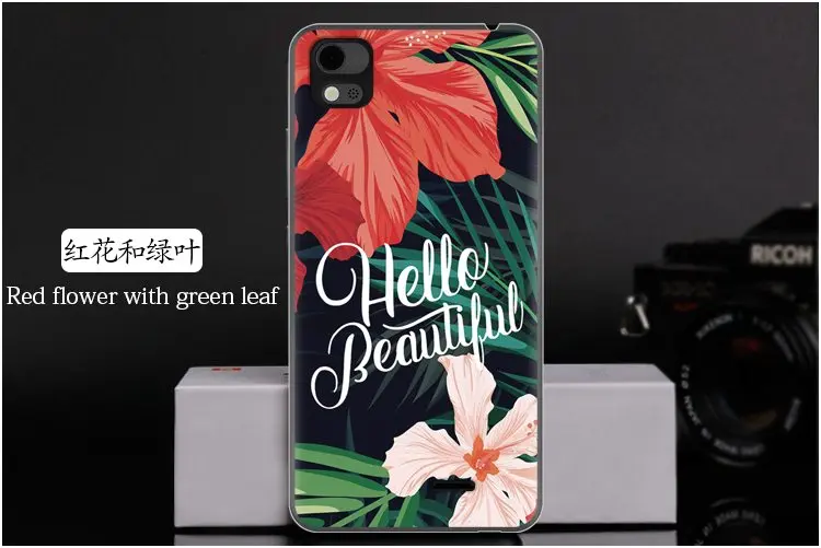  Red flower with green leaf