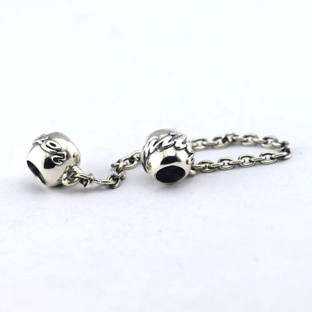 

Fits European Bracelets 100% Perfectly Silver Beads Family Connection Safety Chain DIY Sterling-Silver-Jewelry For Women