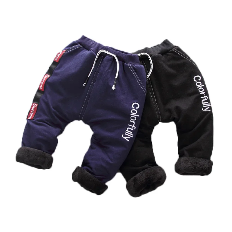 

BibiCola winter boys pants children thicken warm long pants boys kids winter plus velvet short pants boys fashion casual pants