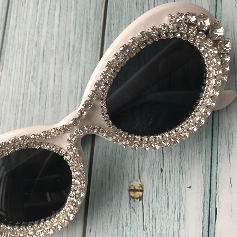 ZAOLIHU, овальная форма, женские солнцезащитные очки, Роскошные, сексуальные, с бриллиантами, солнцезащитные очки, UV400, Ретро стиль, дизайнерские, брендовые, белые, черные, oculos de sol