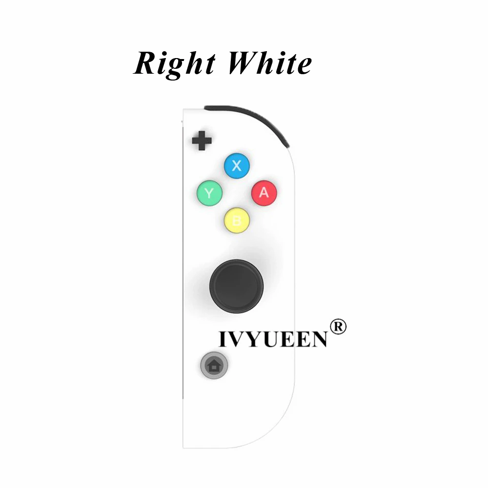IVYUEEN, 8 цветов, сменный корпус, чехол для NX JoyCons, чехол для контроллера, зеленый, розовый, белый - Цвет: Right White