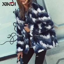 XIKOI, модное женское пальто из искусственного меха, без воротника, меховая куртка, пальто, зимняя одежда для женщин,, уличная одежда, пальто Abrigo Mujer