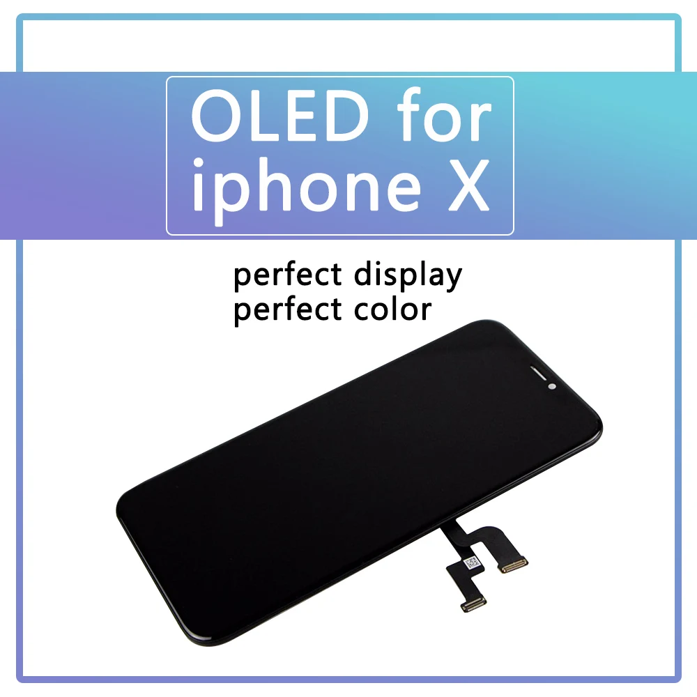 

1pcs OLED for IPhone X LCD Display 100% Brand New LCD Screen Replacement with Touch Digitizer Assembly Free Gift