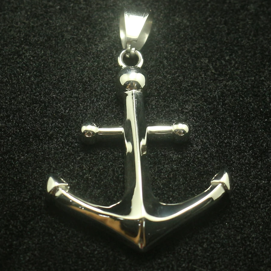 

New Arrival Mens Boys 316L Stainless Steel Cool Polishing Anchor Pendant