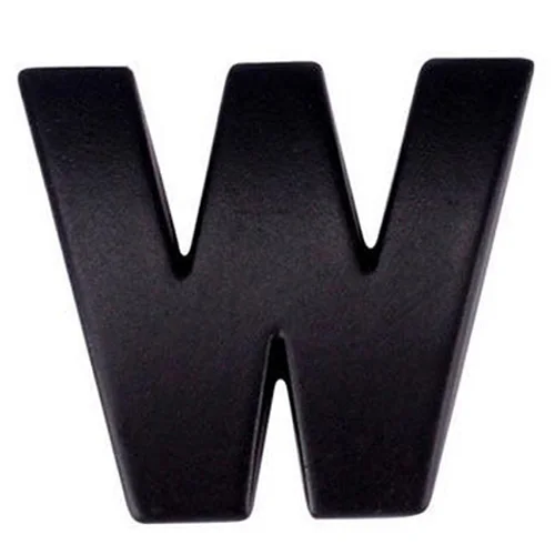 

3D DIY Metallic Alphabet Sticker Car Emblem Letter Badge Decal, Black - W