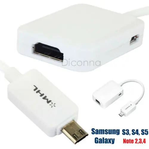 

Genuine MHL to HDMI HDTV Adapter For Samsung Galaxy S5 S4 S3 Note 2 3 Tab 3
