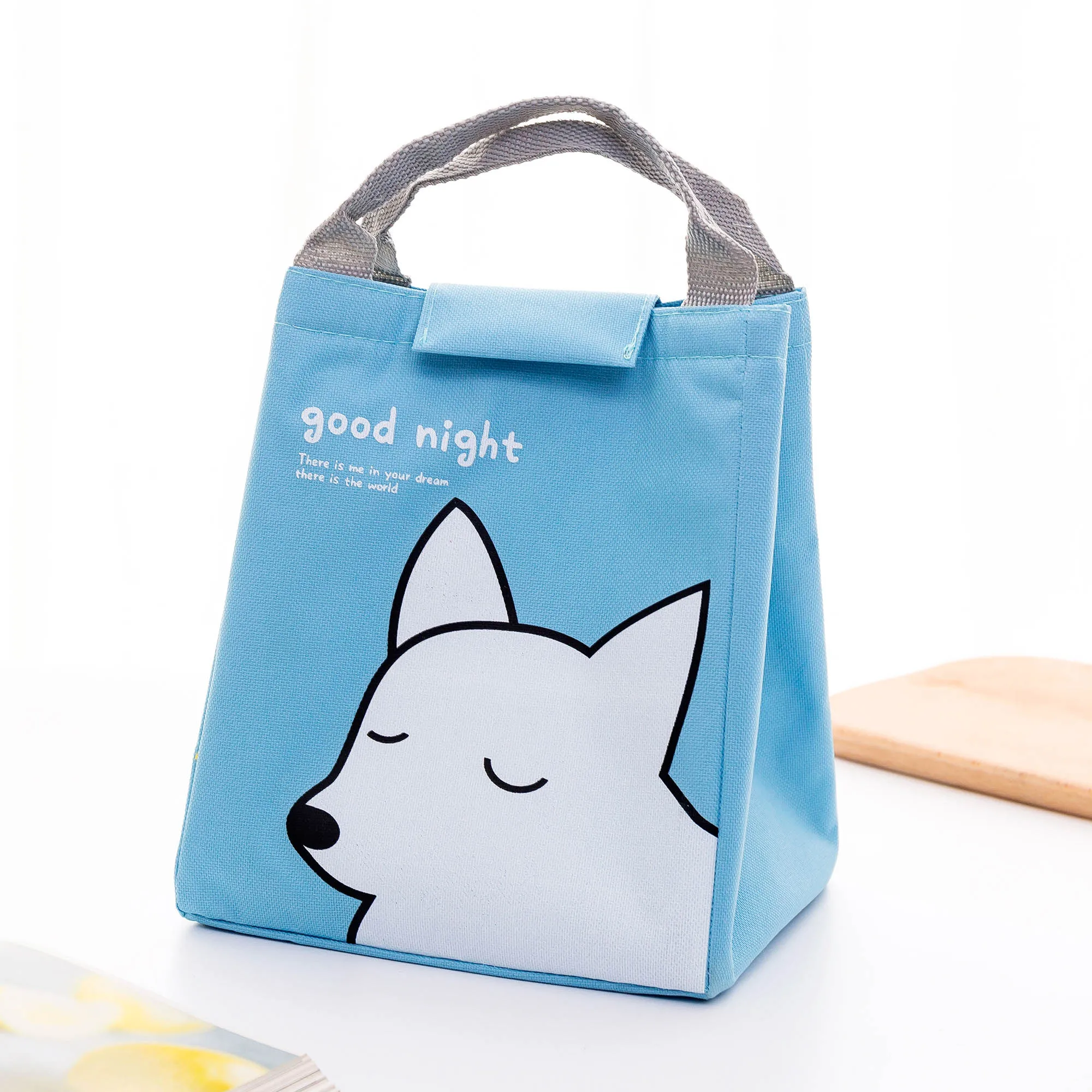 Милая сумка для обеда с мультяшным принтом, модная сумка с животным принтом для мужчин, женщин, детей, изоляционная, пищевая посылка, сумка для пикника - Цвет: puppy