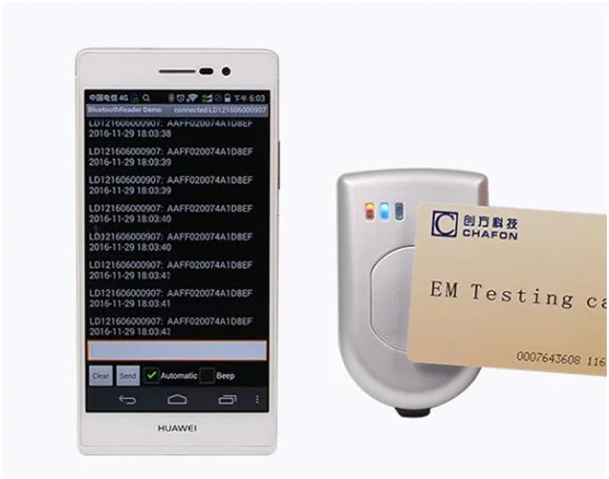 FRID USB bluetooth android reader 125 кГц EM 4100 используется для управления логистикой на местах с бесплатной идентификационной картой 1 шт