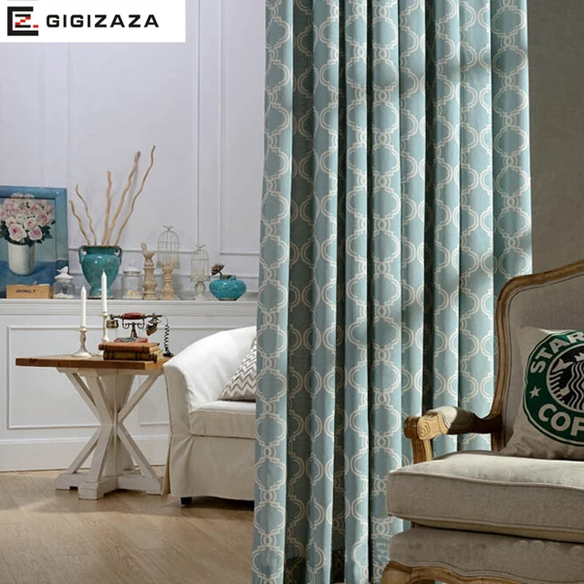 Aliexpress Lantern Print Window Curtains Poly Cotton Lantern Print Window Curtains Poly Cotton Blend Fabric High Quality Black Out Blind Grey Color Custom