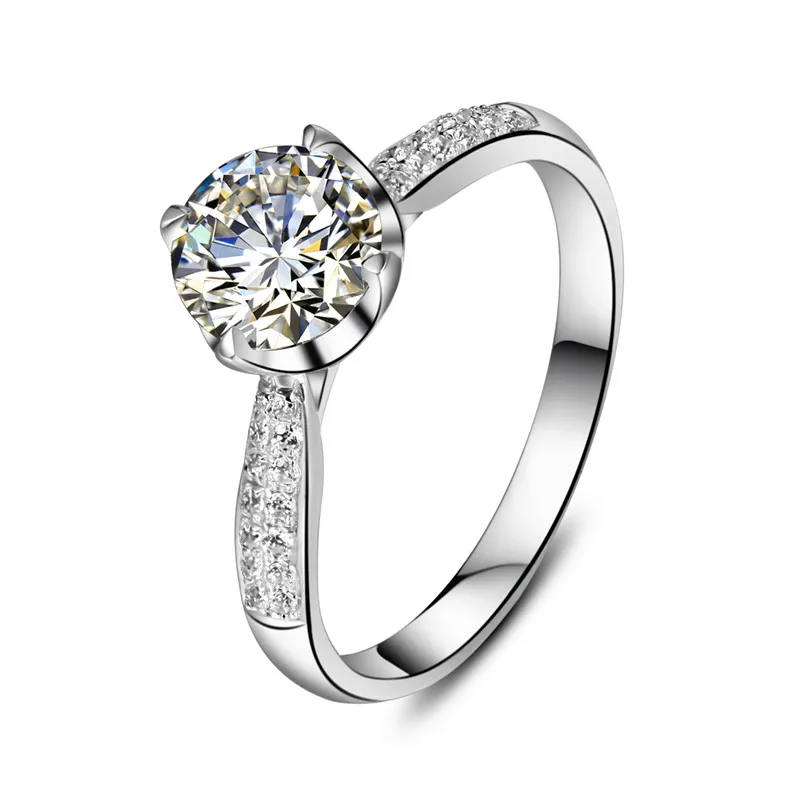 Trendy Pattern Ring Solid Gold 14K Permanent 1Ct Real Moissanite Women Anniversary Ring AU585