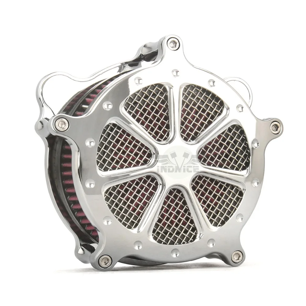 

Contrast Cut chromed Speed 7 air cleaner intake filter for harley Electra Road Street Glide Softail Touring Dyna 2001-2007
