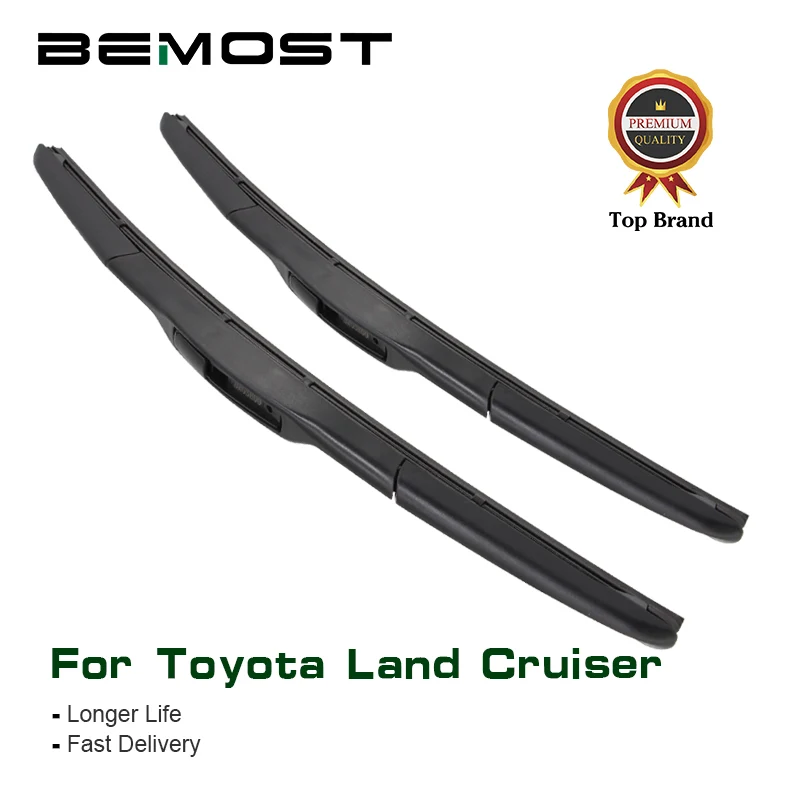 BEMOST Car Windscreen Wiper Blade Natural Rubber For Toyota Land Cruiser J100 J200 Fit Hook Arm Model Year From 2002 To 2015 BEMOST Car Windscreen Wiper Blade Natural Rubber For Toyota Land Cruiser J100 J200 Fit Hook Arm Model Year From 2002 To 2015