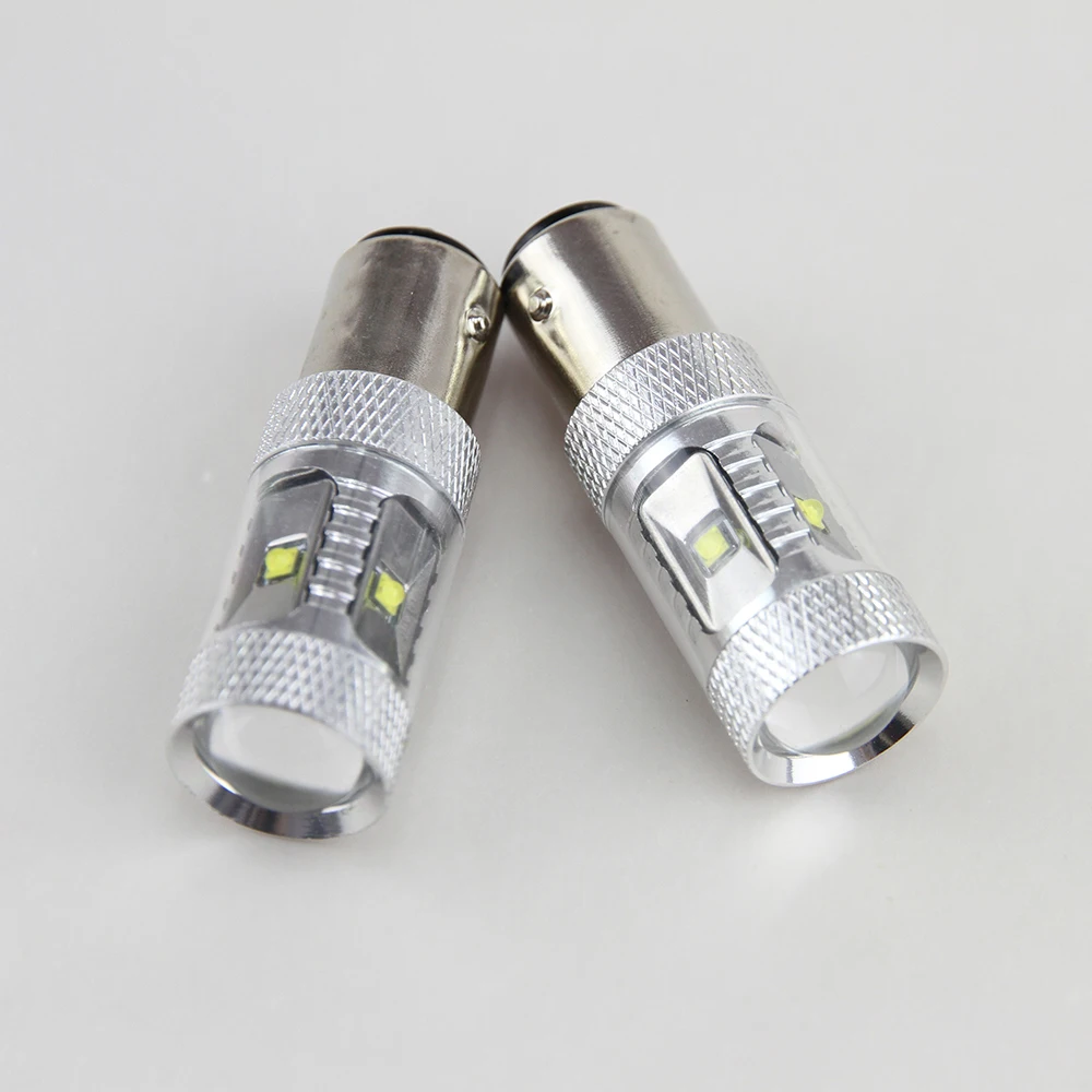 2x30 Вт S25 1157 Bay15D Cree чиповый светодиод лампа накаливания P21/5 W Автомобильные обратные запасные сигнальная лампочка поворота парковочный сигнал свет DC12V~ 24 V