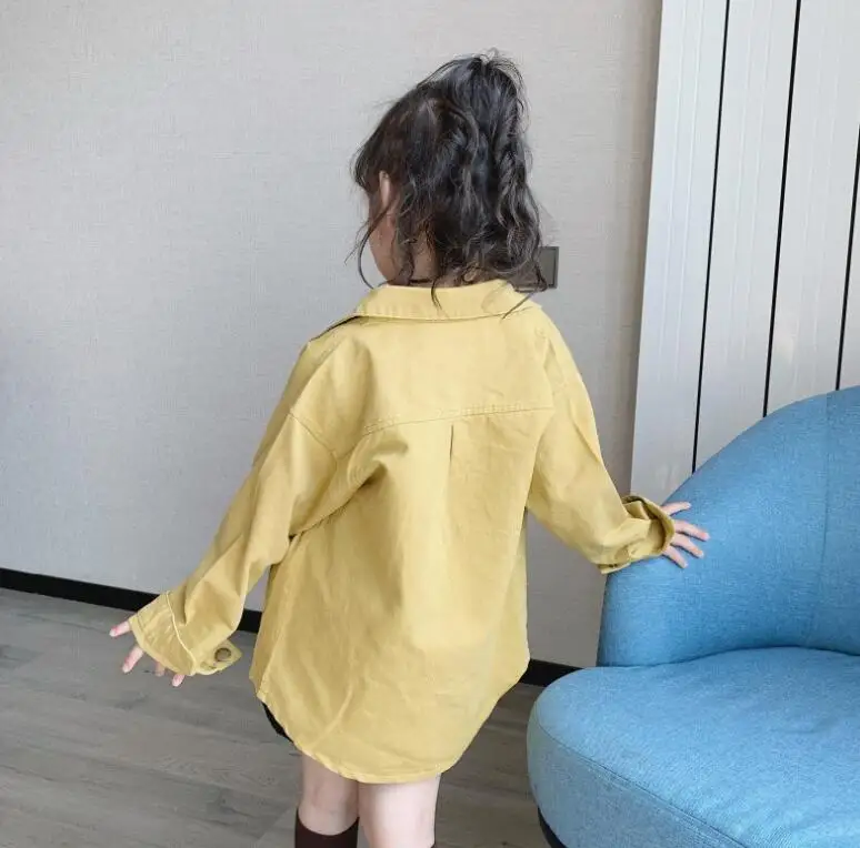 new wholesale girls shirt cotton autumn full sleeve fashion girls coat 2-7 years HU931