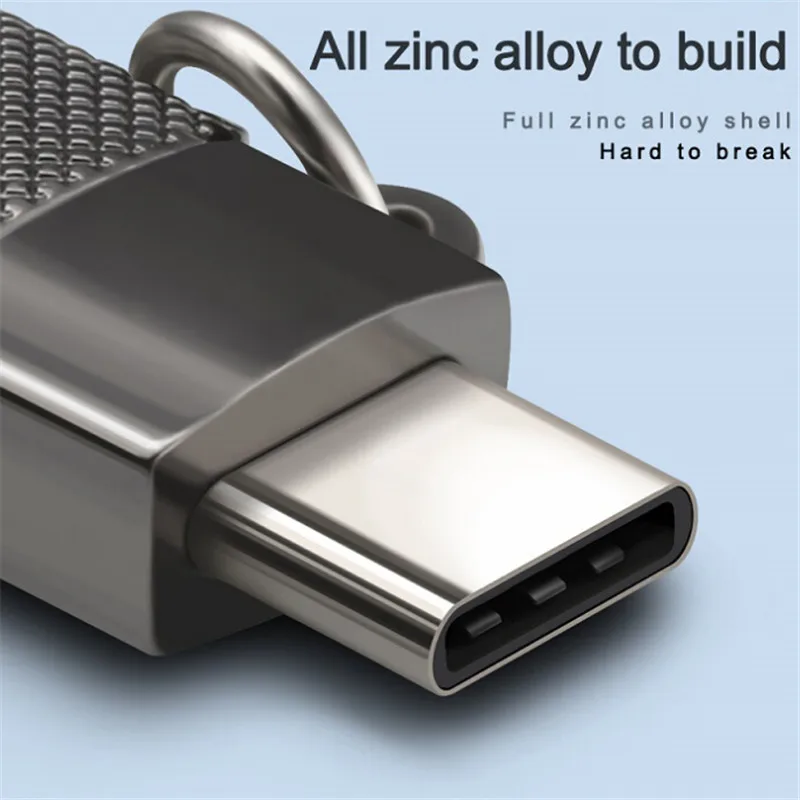 Zinc Alloy Micro к Тип-c адаптер с цепочка изысканный за все микро-usb для устройств на аndroid в Тип-круглый кабель для зарядки даты для передачи данных адаптер