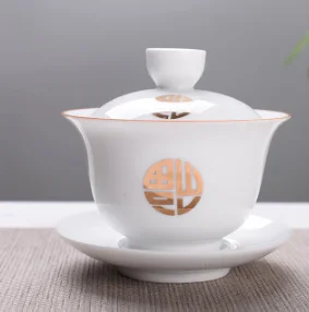 Креативная китайская церемония Kongfu, Gaiwan, белая супница, керамический гайвань, чайная супница, изысканный портативный чайный сервиз, чайная посуда LF388 - Цвет: style 1