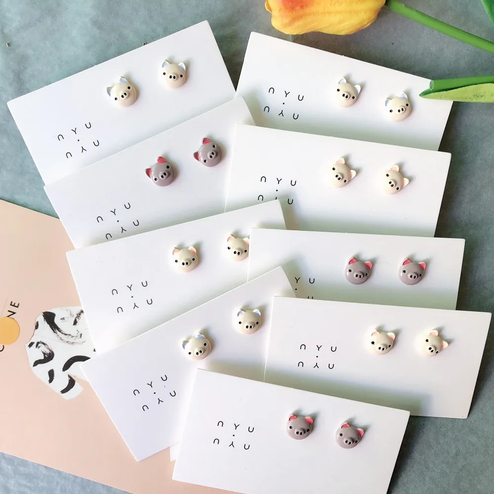 

Hot Sale Korean Handmade New Pink Cute Small Pig 925 Stud Earrings For Women Fashion Animal Earring Jewelry bijoux