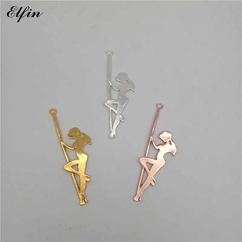 

Elfin 2018 Trendy Pole Dancer Pendants Strip Dancer Silhouette Gift for Bachelorette Women Pendant Friend Best Gift