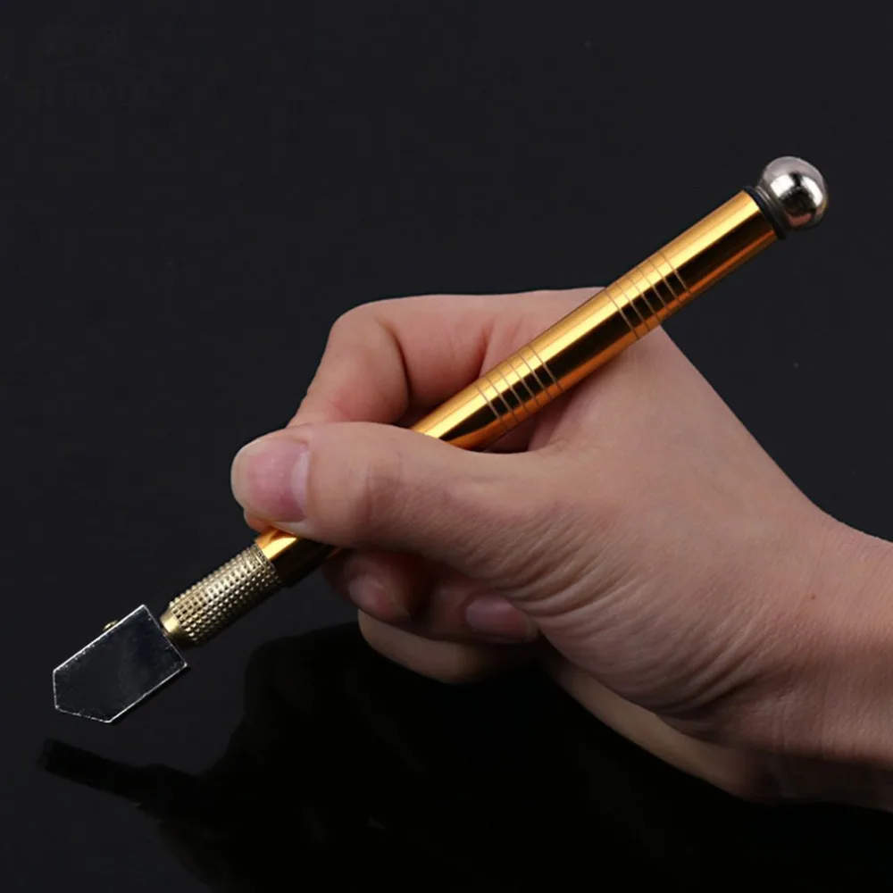 Горячая Professional металлическая ручка сталь стекло горный хрусталь самосмазывающий подача масла заостренный стеклянный резак резка ремесло