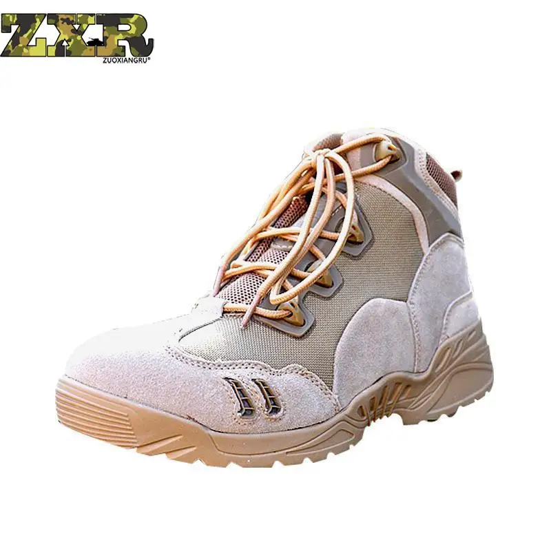 

Outdoor Hiking Tactical Shoes Walking Men Climbing Shoes Sport Boots Hunting Mountain Shoes Non-slip Breathable Hunting Boots