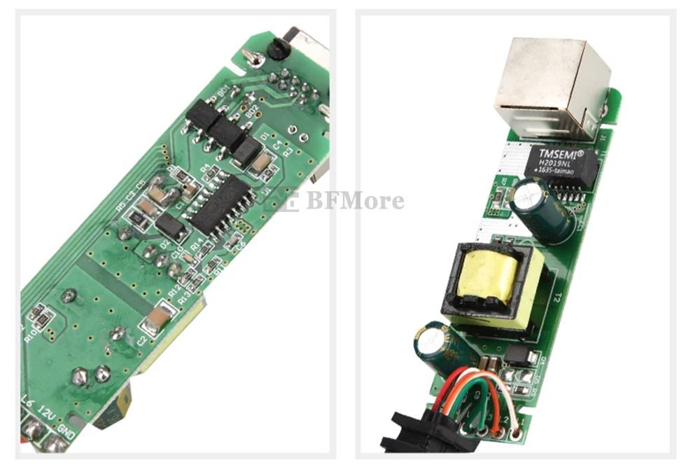 BFMore PoE Splitter 48 В Вход и 12 В Выход Мощность Over Ethernet Splitter адаптер позволит 12 В IP DC камера стать POE Камера