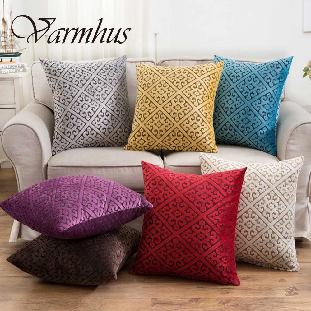 Buy Varmhus Fashion Colorful Luxury Solid Cut Pile DIY