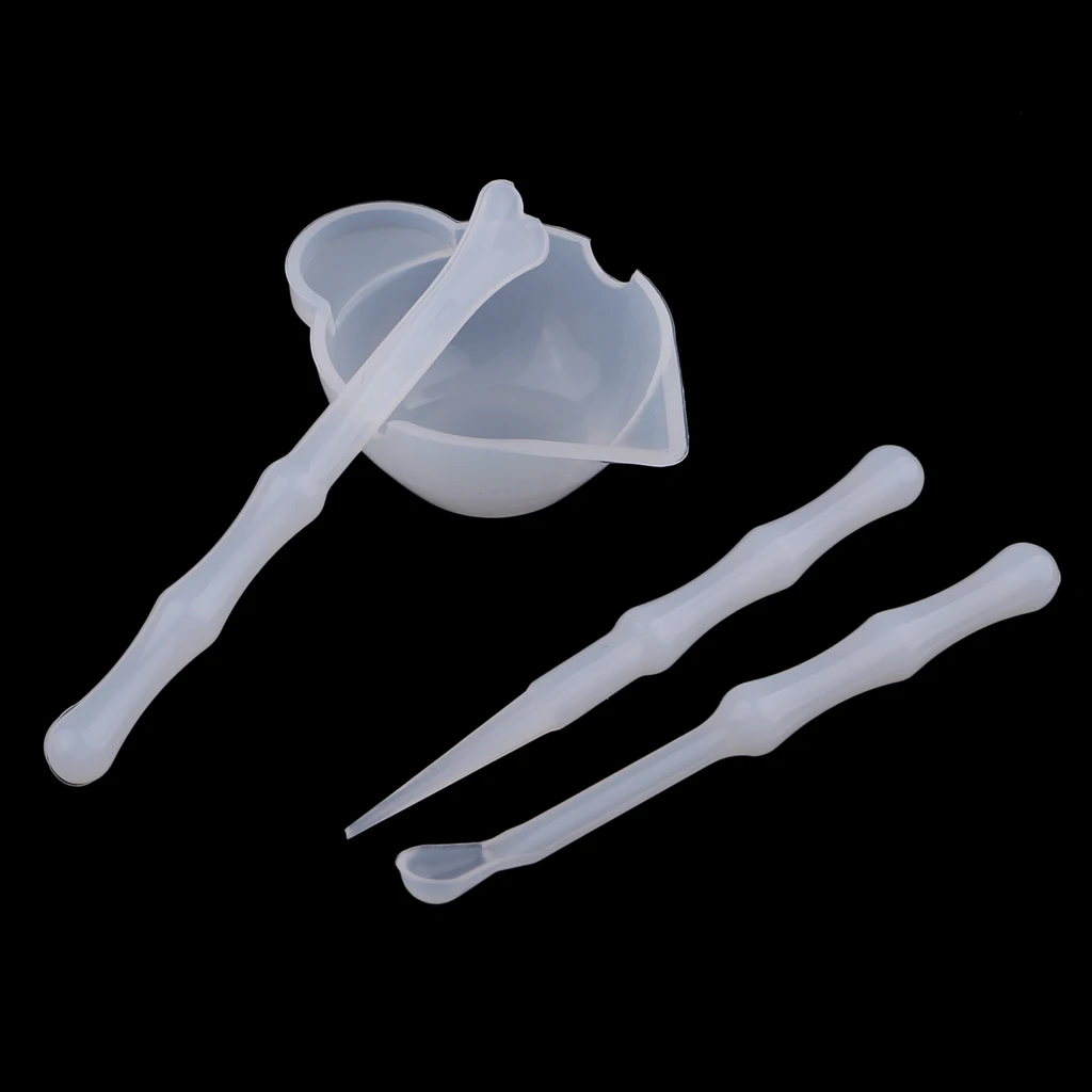 4pcs Silicone Cup & Stirrers for Resin Color Mixing Cup UV Resin Epoxy Resin Equipment DIY Casting Jewelry Tools